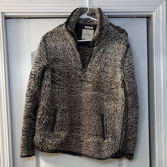 Thread & Supply Tops - Thread & Supply Textured Sherpa Jacket 1/4 zip